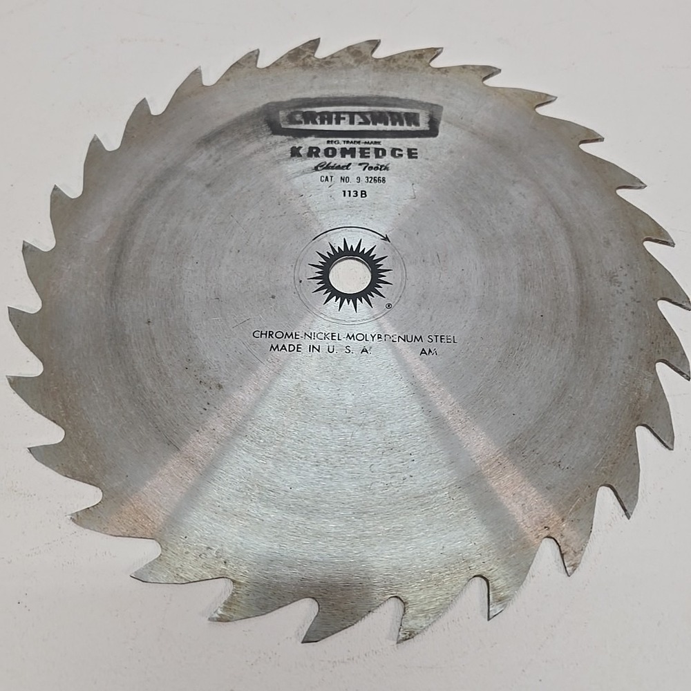 Sears Craftsman Kromedge 32668 Saw Blade 10 USA 1960s Steel Chisel Tooth